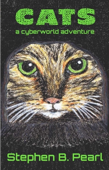 Cats - a cyberworld adventure book cover - cyberpunk, science fiction, gamelit novel